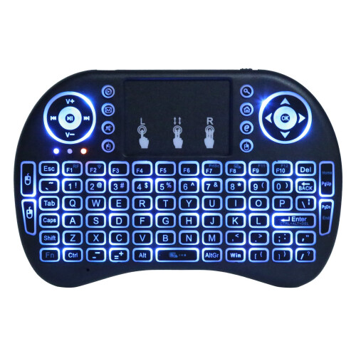 Mini Wireless Backlit Keyboard 2.4GHz Touchpad, 105g, 10m Range 2
