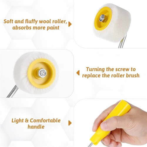 4/5 Inch  Paint Roller, Foam Roller Paint, Tiny Painting Tool for Touch  Trim  or Corner 2