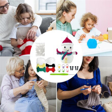 Crochet Kits for Adults Christmas Snowman Supplies with Yarn Hook Easy Crochet Kit with Video Tutorials for Women