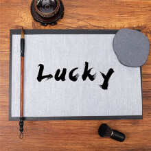 Water Drawing Writing Cloth, 7 Pcs 17 X 13 Inch Reusable Chinese Paper with A Brush Magic Canvas Paint for Students
