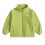 Kids Fleece Jacket Turtleneck Solid Green Zip-Up with Bear 1