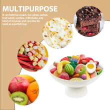 Supvox ceramic dessert bowl white smooth line 1 piece