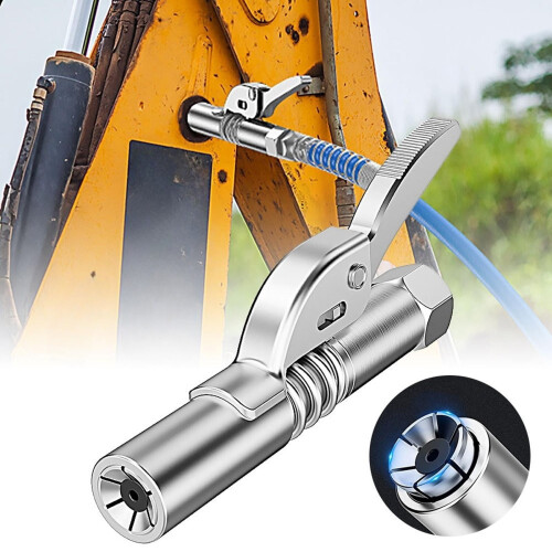 Grease Gun Nozzle Self-Locking Clamp Type High-Pressure