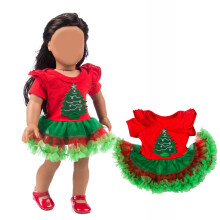 18 Inch Doll Dress Christmas Outfit Elastic Fabric 1 Piece