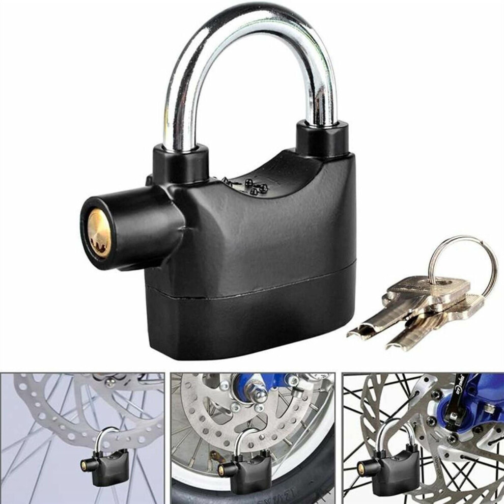 Supvox Alarm Padlock Black Anti-Theft Lock With Hardened Shackle And 110 Decibel Movement Or 9489952094397