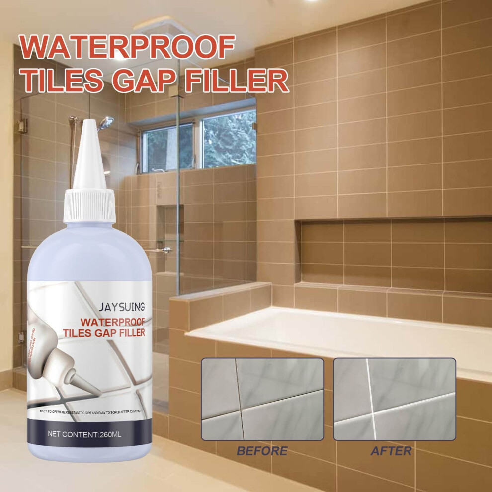 Tile Caulking Agent Glue Â White Grout Filler & Joint Sealer For Ceramic Tiles, Kitchen & Bathroom Â Compatible With Standard Tile Tools 9489952095745