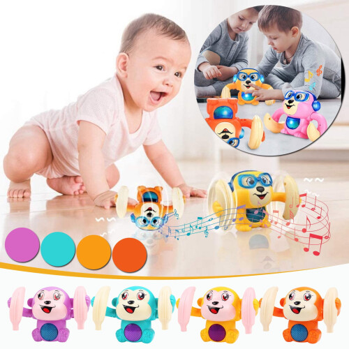 Sound-Activated Flipping Monkey Toy with LED Lights and