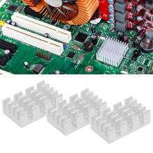 80Pcs Aluminum Heatsinks Radiator for Electronic Components 9x5x15mm White
