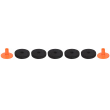 7Pcs Drum Felt Pad Set Black Orange Wear