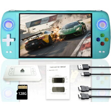 (Green,128G) New M27 Handheld Game Console,Built-in 128G with 30000 games,Linux System,7-inch big IPS Screen,Portable Pocket Mini Arcade,HD Output