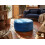 Beliani Pouffe YULLE Velvet Blue 2