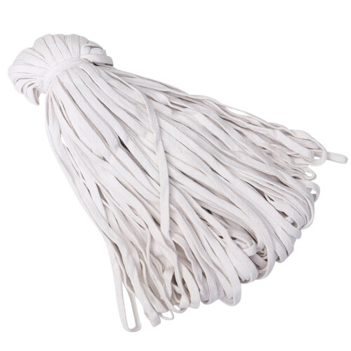 Elastic Rope Cord Flat Cotton Ear Band Knit String Tie Earloop Stretch Spool Sewing Shoelaces Drawstrings Replacement 2