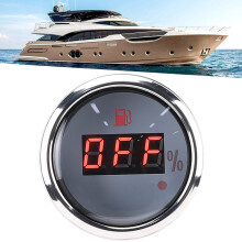 2in Digital Fuel Level Gauge LED Display Car & Boat IP67 White