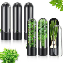 2PCS Herb Saver for Refrigerator Herb Freshs Cup Keeper for Refrigerator Herb Storage for Cilantro Parsley Asparagus