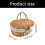 Handwoven Natural Willow Basket Suitable for-Striped lining 3