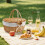 Handwoven Natural Willow Basket Suitable for-Striped lining 5
