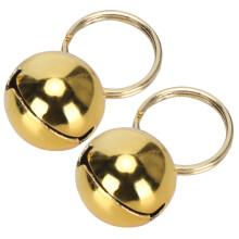 2pcs Rust-Resistant Copper Dog & Cat Bells, Golden, Crisp Sound