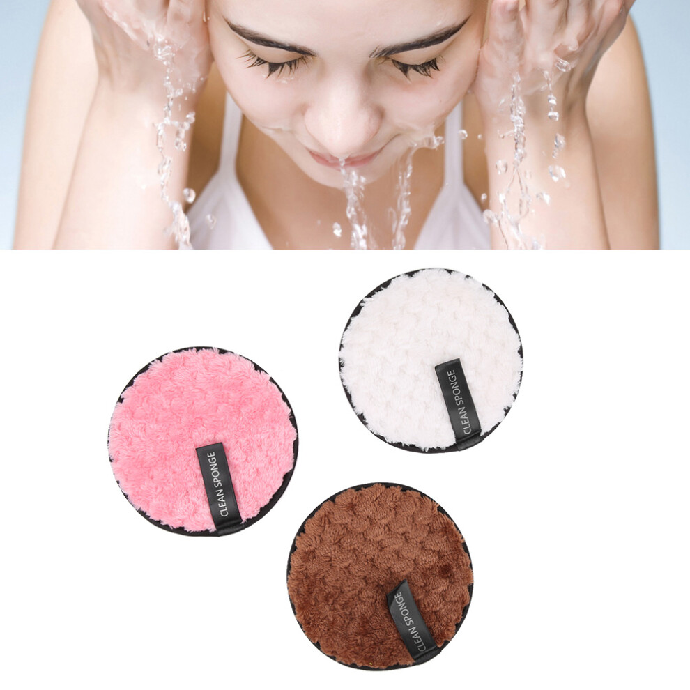 3 Pack Reusable Microfiber Makeup Removal Puffs - 12cm Face Cleansing Towels