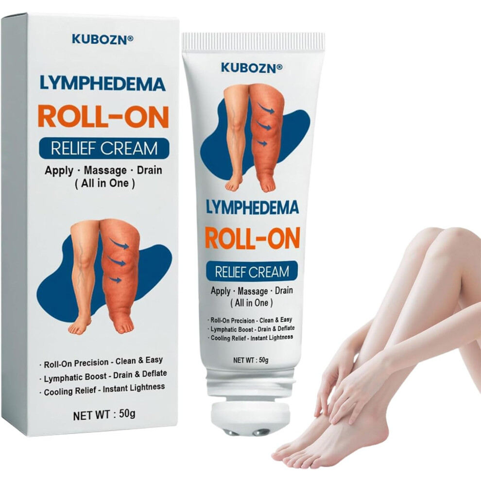 Gogerstar Cream Roll-On For Lymphatic Drainage & Swelling Relief, Professional Leg Swelling Relief Roll-On, Leg Care Herbal Edema For Legs And Feet