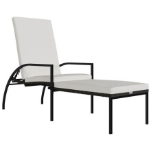 Transat chaise longue, tumbona, cama de jardín, mueble de terraza, mueble de exterior con reposapiés de resina.