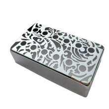 Pickup Cover Cupronickel 50mm and 52mm Pole Spacing Hollowed Out Pattern Pickups Frame Set for LP Guitar Silver