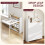 Homcom HOMCOM Folding Dining Table, Kitchen Table with Shelves White 4