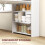 Homcom HOMCOM Folding Dining Table, Kitchen Table with Shelves White 5
