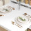 Homcom HOMCOM Folding Dining Table, Kitchen Table with Shelves White 8