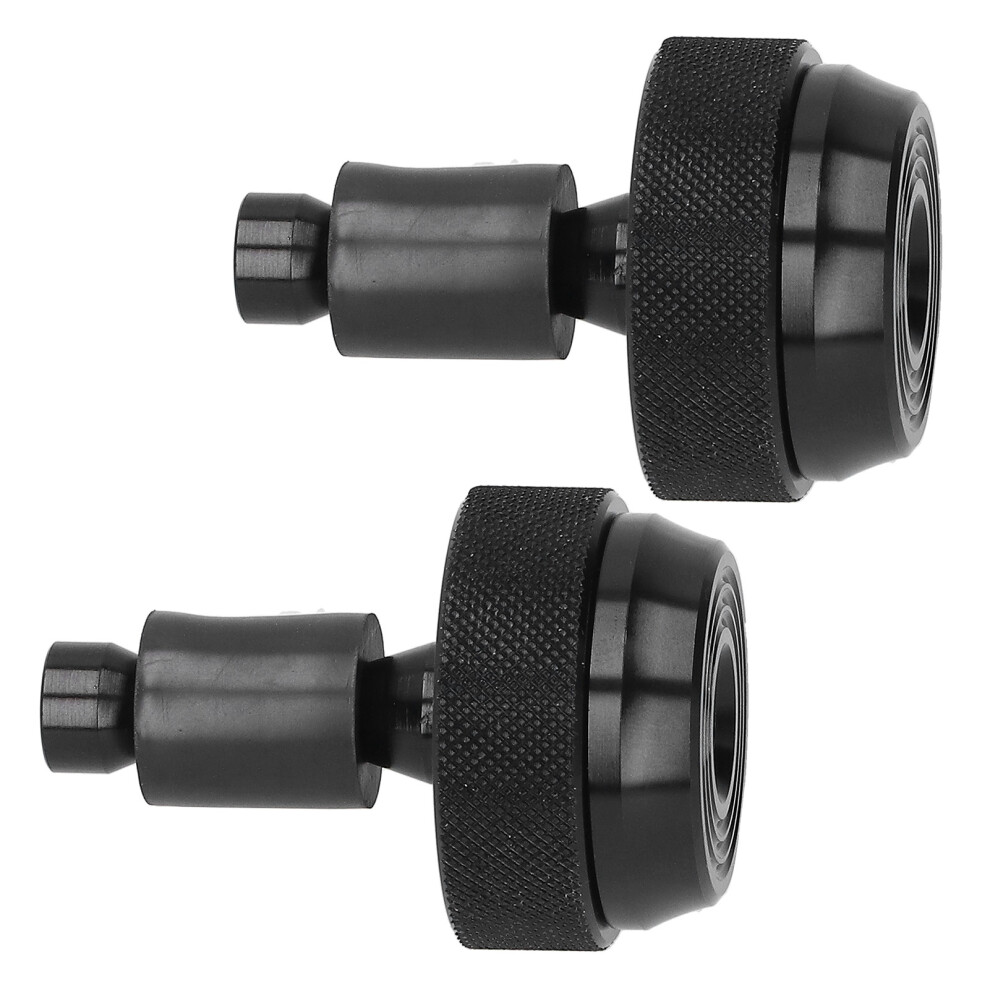 Universal Motorcycle Handlebar End Plug Cnc Aluminum Rubber 7/8In Black 4961392177533