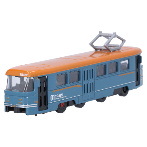 Alloy Trolley Bus Toy with Lights