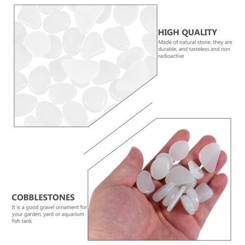 100pcs natural polished white pebbles small river stones decorative 1