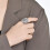 Women's Stainless Steel Chunky Dome Mesh Statement Ring Silver Size 9 5