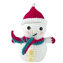 Crochet Kits for Adults Christmas Snowman  Supplies with Yarn Hook Easy Crochet Kit with Video Tutorials for Women