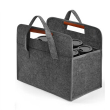 6 Cup Drink Carrier for Delivery, Insulated Reusable Drink Basket with Folding Design and Adjustable Dividers
