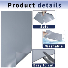 8 Pièces 8 X 4 Pouces Tapis Chauffant en Silicone 0,12 Pouce D'Épaisseur en Mousse Accessoires pour Vinyle de Transfert Thermique HTV
