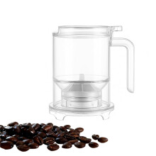 Kaffeefilter und -Maschine zum Aufbrühen und Brühen, 500-Ml-Brühsystem mit Stoppventil, Edelstahl-Siebfilter (304)