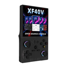 Console de Jeu Portable Rétro XF40V pour Linux, Écran IPS 4 Pouces, Compatible WiFi, Manette 64 Go, Lecteur de Jeux Vidéo de Poche, Noir
