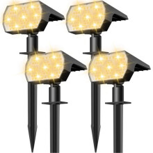 4pcs Solar Lights Outdoor Waterproof, 56 LED 3 Lighting Modes Solar Powered Garden Yard Spot Solar Lights for Outside B