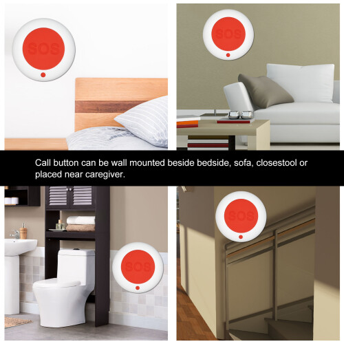 Wireless SOS Emergency Call Button 433MHz for Elderly & Caregivers 2