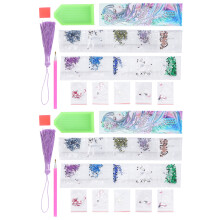 Diamond Bookmarks 5D DIY Crystal Craft, Round Lady Pattern, 20.5x5.5cm