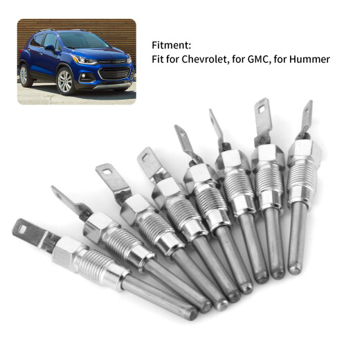 8Pcs Universal Ignition Spark Plugs for GMC 6.5L 6.2L Silver 2