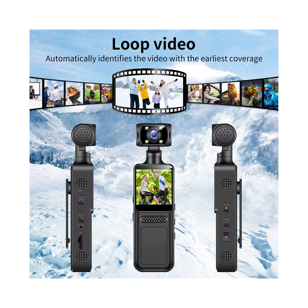 4K Hd 180 Â° Rotating Camera Wearable Night Vision Sports Camera Outdoor Activity Recording 703052547546