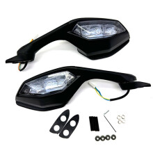 Motorcycle Left Right Rear View Mirrors with Turn Signals for YZF R1 2015-2024 YZF R6 2017-2022 YZF R1 R6 Mirrors