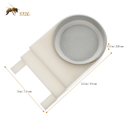 6Pcs Durable Plastic Bee Drinking Boxes Beehive Entrance Feeders White 1
