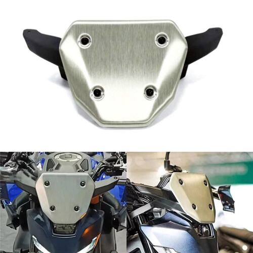 Motorcycle Windshield Windscreen Visor Wind Screen Deflector with Bracket Kit for  MT09 MT-09 SP 2024 Silver 2