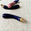 6Pcs Navy Eggplant Ceramic Chopsticks Holder Table Rack 6