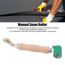 2Stück 40 mm Tapetenroller, Nahtroller, Stahl, Holzgriff, Silikon-Nahtroller, Dual-Use-Messingrad für PVC-Schweißen B