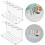 2pcs Modern Shaver Holder Clear Bathroom Countertop Planner 2