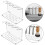 2pcs Modern Shaver Holder Clear Bathroom Countertop Planner 6