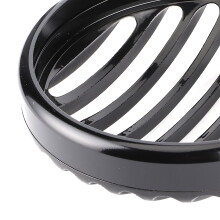 Motorcycle Front Headlight Grill Cover Mesh Guard 5.75in Aluminum Black